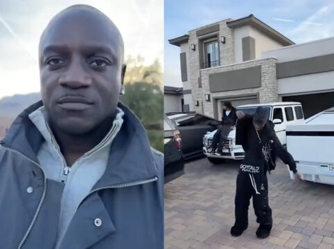 Disappointed Dad Look: Akon Did Not Seem To Like His Son’s New Song!