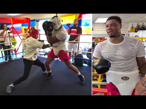 Keyshawn Davis Sends BlueFace’s Headgear Flying During Sparring Session