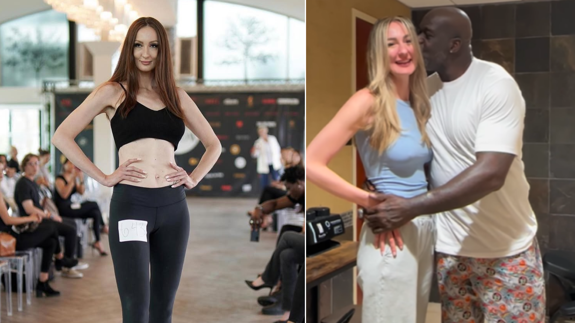 Shaq Meets The World’s Tallest Model… Ekaterina Lisina!