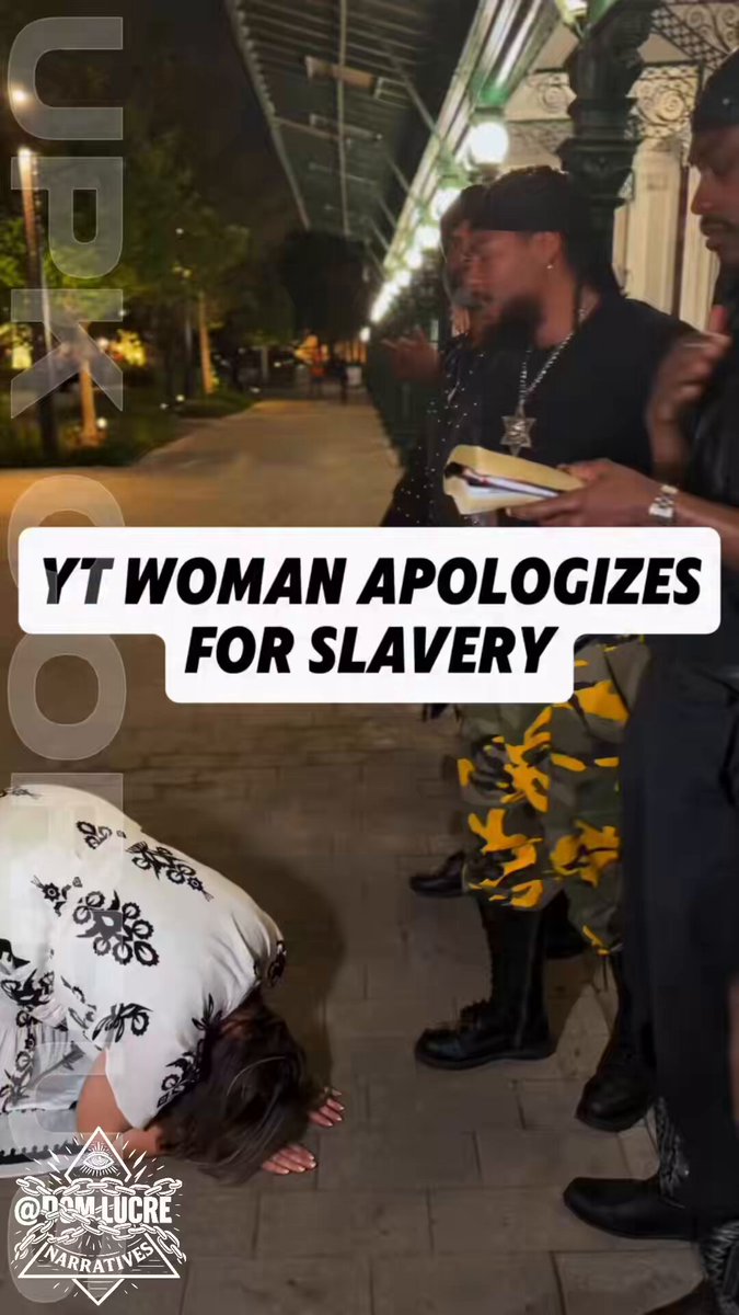 White Lady Gets On Her Knees With Tears In Her Eyes To Apologize For Slavery!