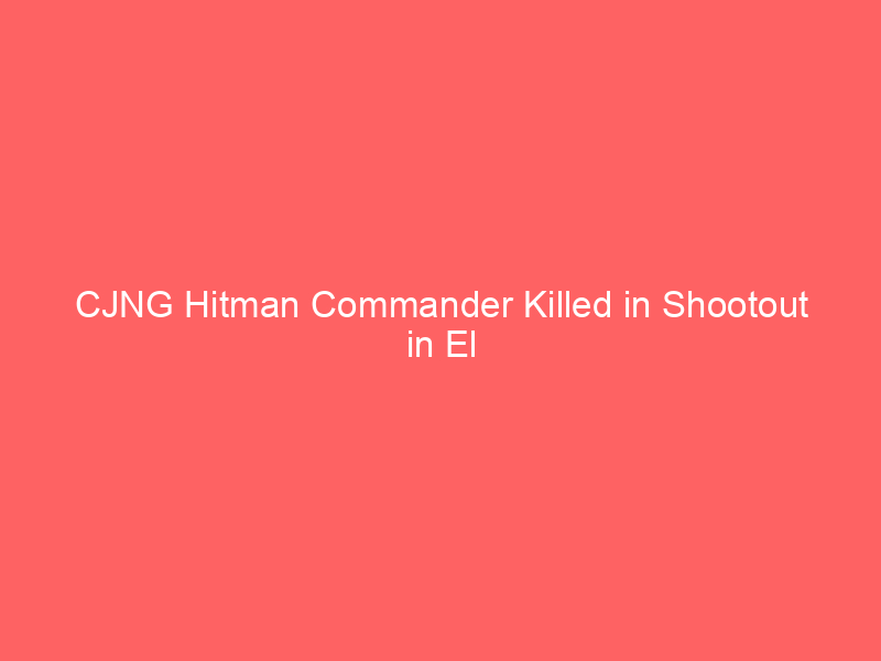 CJNG Hitman Commander Killed in Shootout in El Alpuyequito, Colima