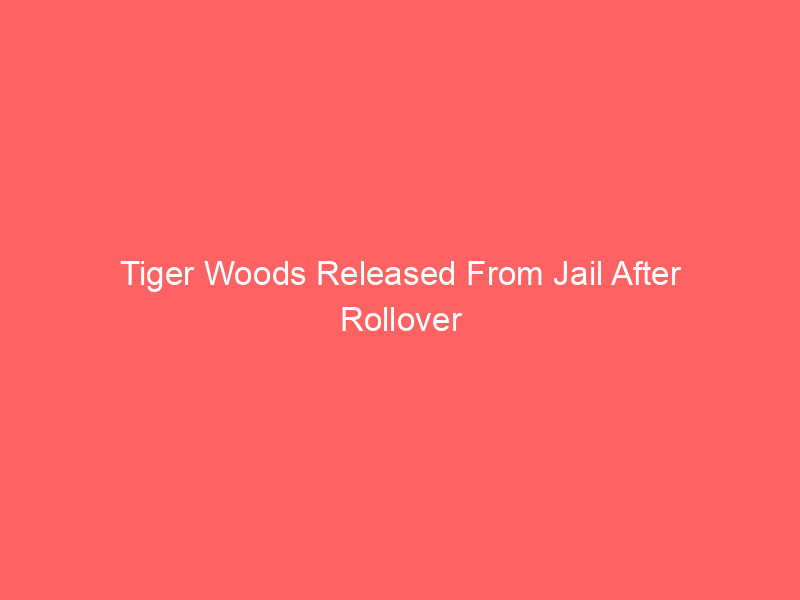 Tiger Woods Released From Jail After Rollover Crash, DUI Arrest